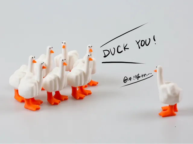 Creative and Fun Desk Decoration “ DUCK U”
