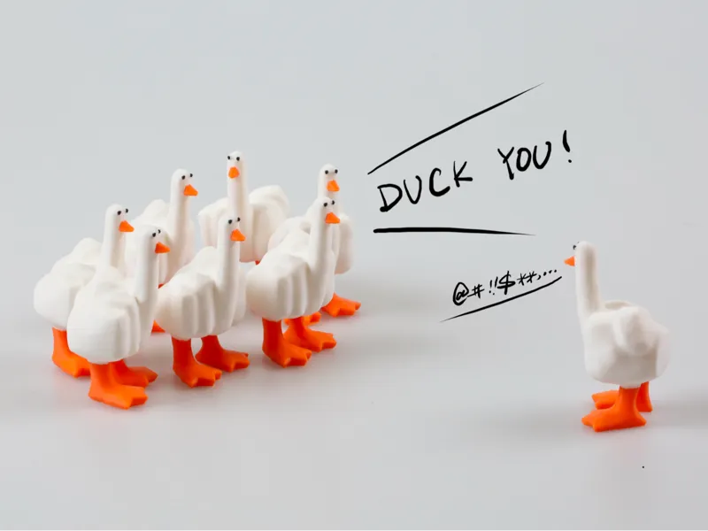Creative and Fun Desk Decoration “ DUCK U”