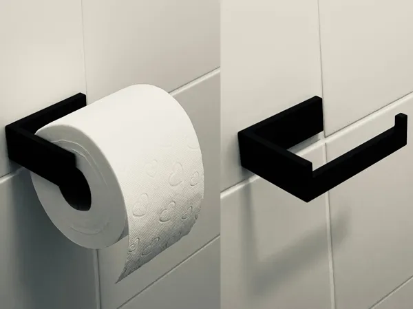 Porte-rouleau de papier toilette moderne à coller