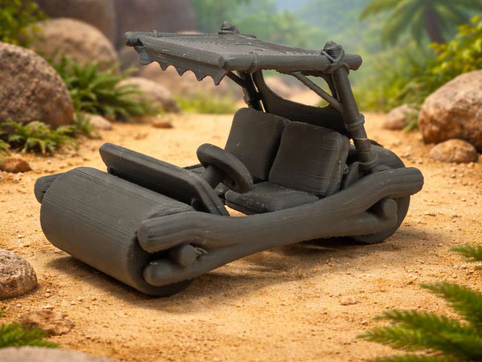 Flintstone Car – Prehistoric Stone Age Vehicle