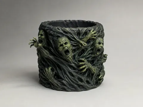 Figura decorativa: Haunted Souls Water Cup — referencia de MakerWorld