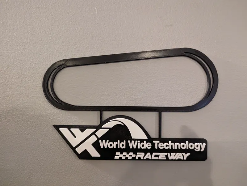World Wide Technology Raceway Track Map (With Nameplate)