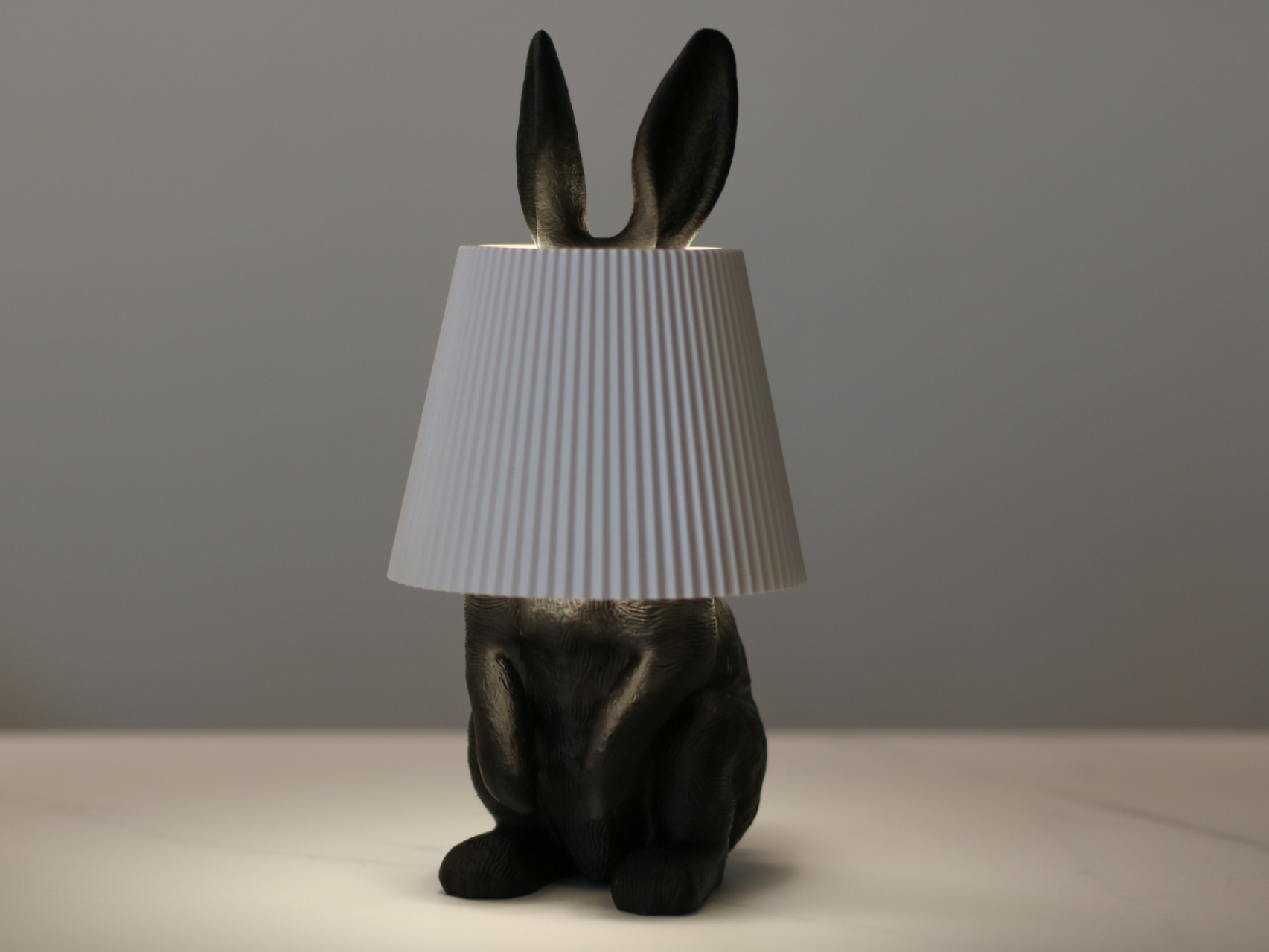 Modular Fuzzy Bunny Lamp (Customizable Fit)