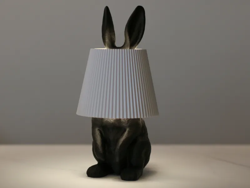 Modular Fuzzy Bunny Lamp (Customizable Fit)