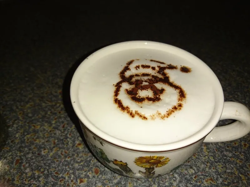 Santa Coffee Stencil