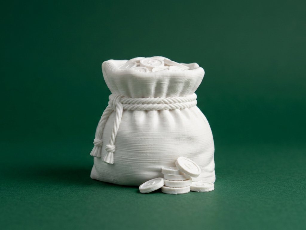 Bag of Coins 3D Model – Miniature Treasure Sack