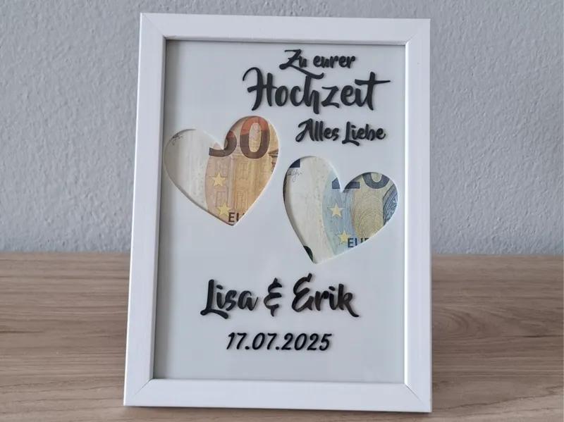 Hochzeitsgeschenk - Herzen - ANPASSBAR
