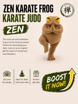 Фигурка Zen Karate Frog в поза Judo