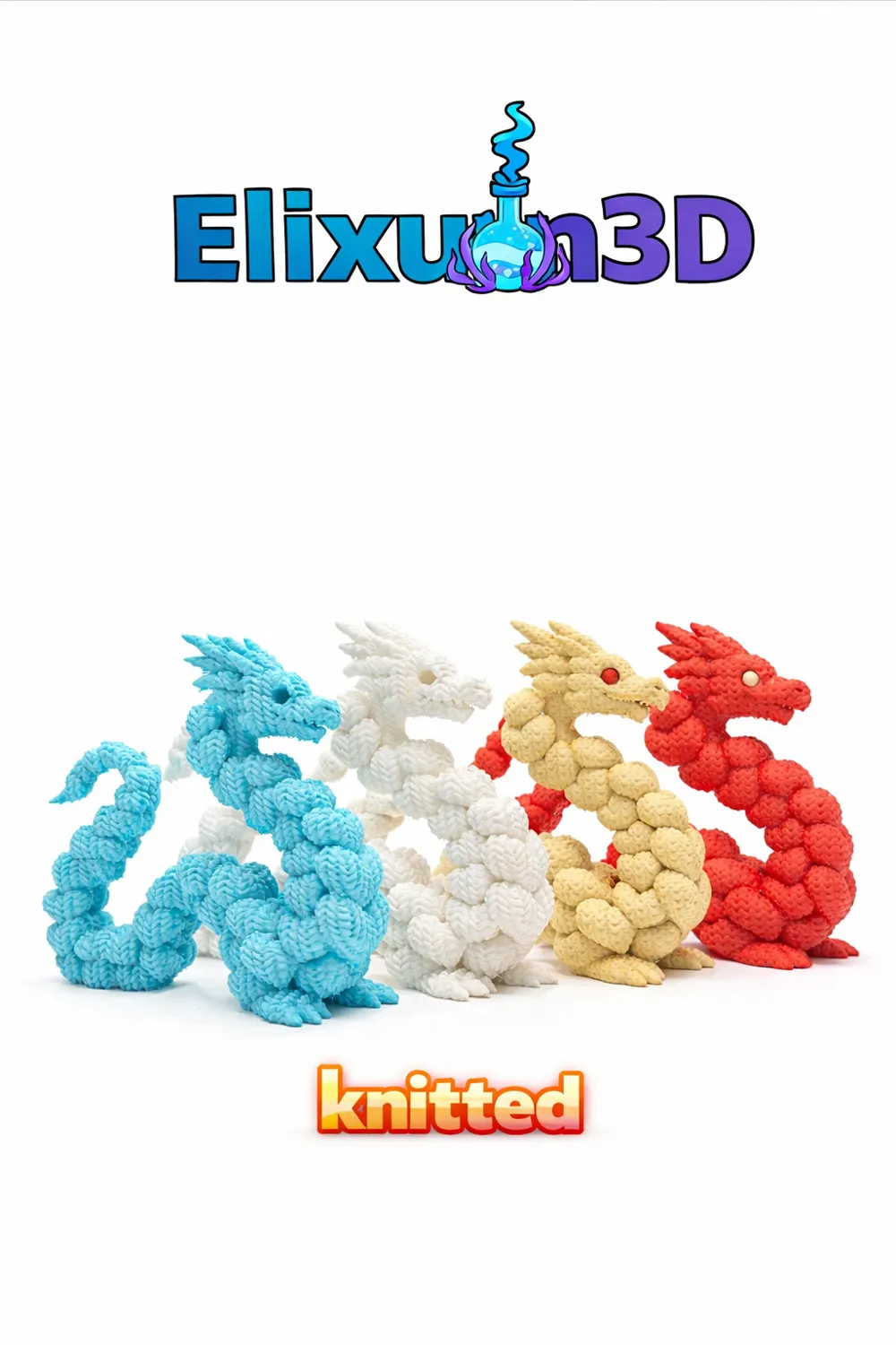 HEART DRAGON KNITTED - Free 3D Print Model - MakerWorld