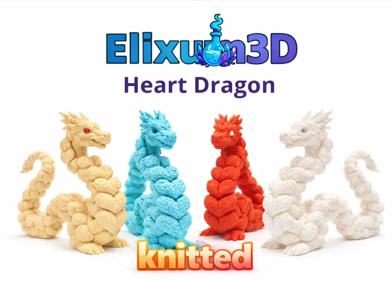 HEART DRAGON KNITTED