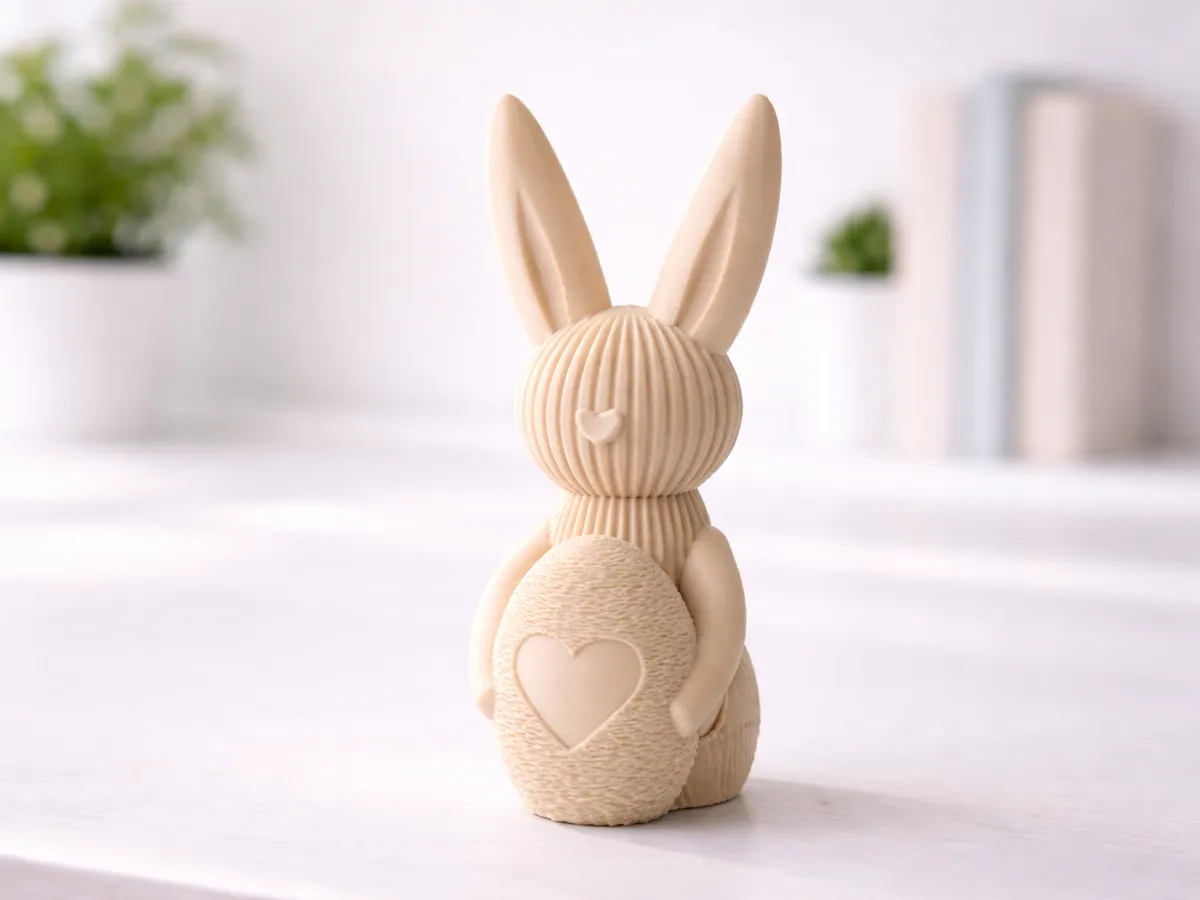 Easter Bunny with Egg - Free 3D Print Model - MakerWorld