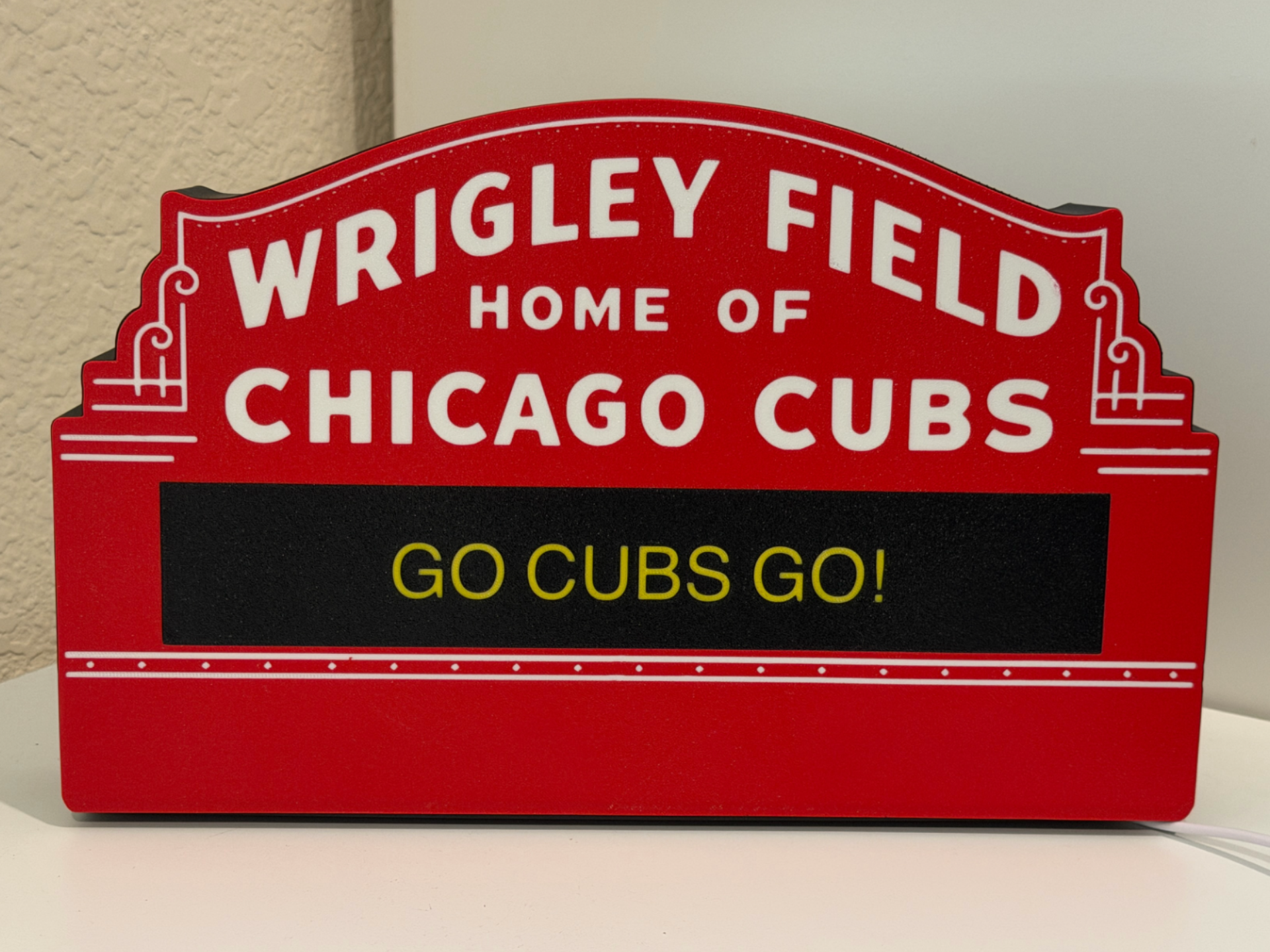 Wrigley Field Marquee light box - Editable text