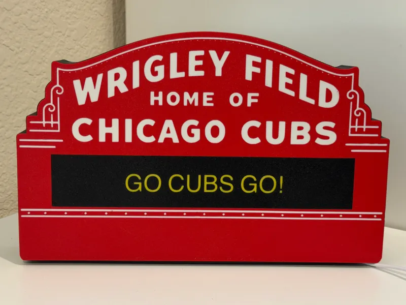 Wrigley Field Marquee light box - Editable text