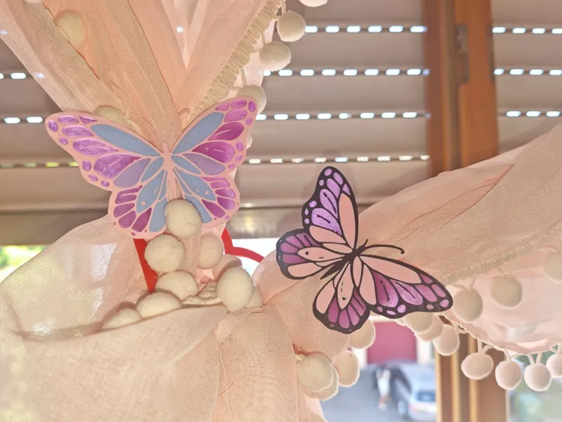 Gardienenhalter /-klemme Schmetterling