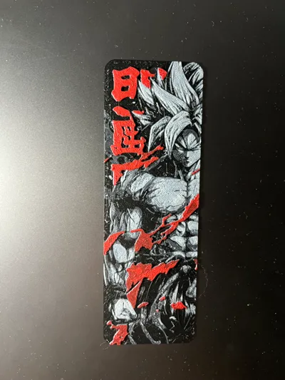 Goku bookmark red hueforge