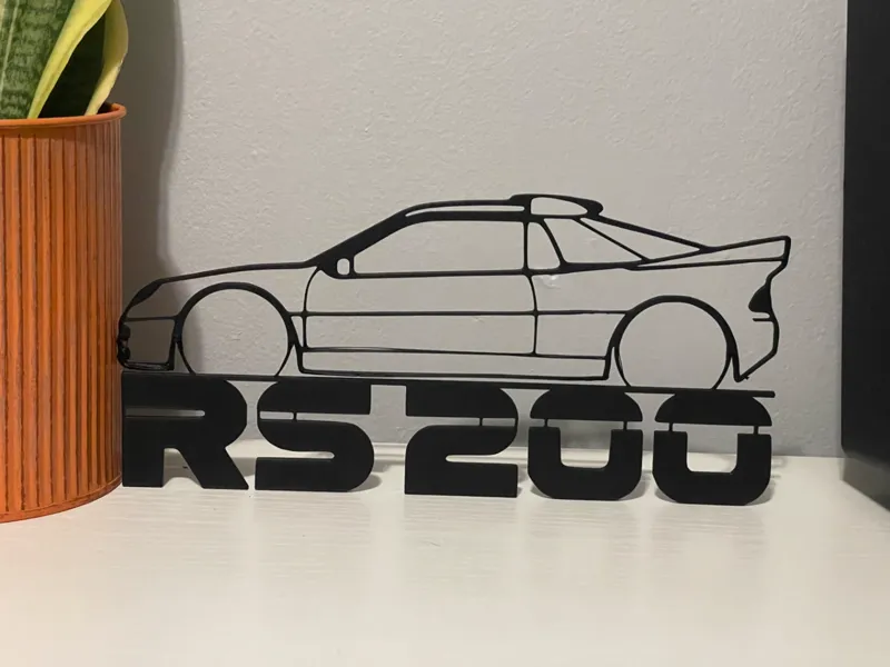 Ford RS200 Wall Art with Title