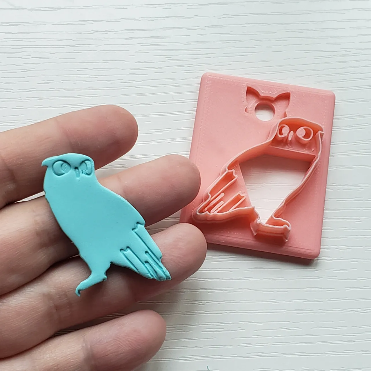 Owl Bird Polymer Clay Earring Cutter view 2