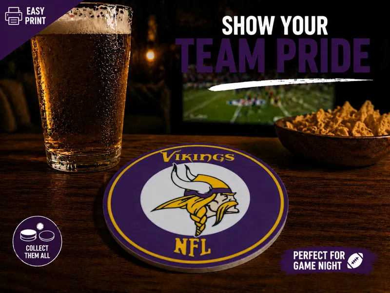 minnesota vikings coaster nfl