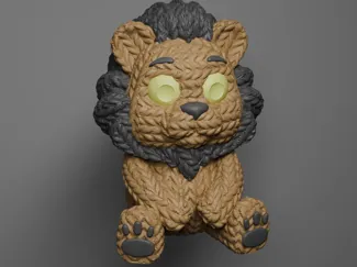 Cute Knitted Lion