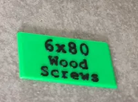 Small Label 0.2mm layer, 2 walls, 15% infill