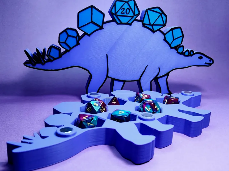 TTRPG Stegosaurus Dinosaur Dice Box