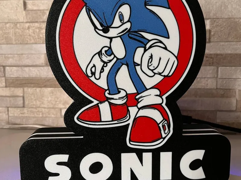 LightBox, Lampada Sonic, Nome personalizzabile.