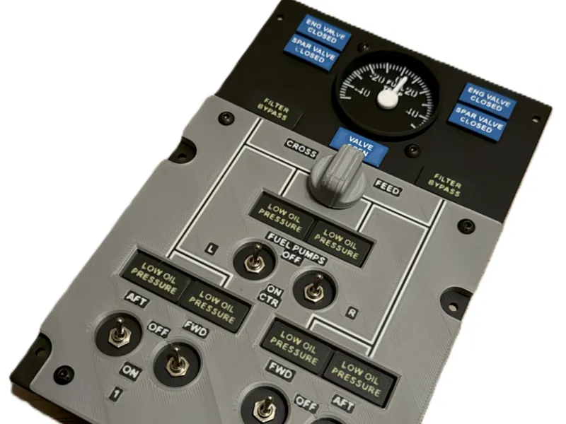 Boeing 737 Overheadpanel (Fuelpanel)