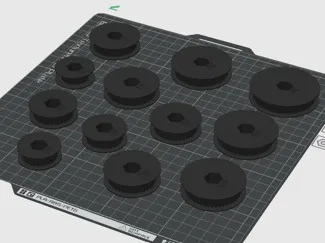 3mm Belt Pulleys for 0.5 Hex Shaft