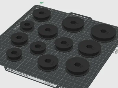 3mm Belt Pulleys for 0.5 Hex Shaft
