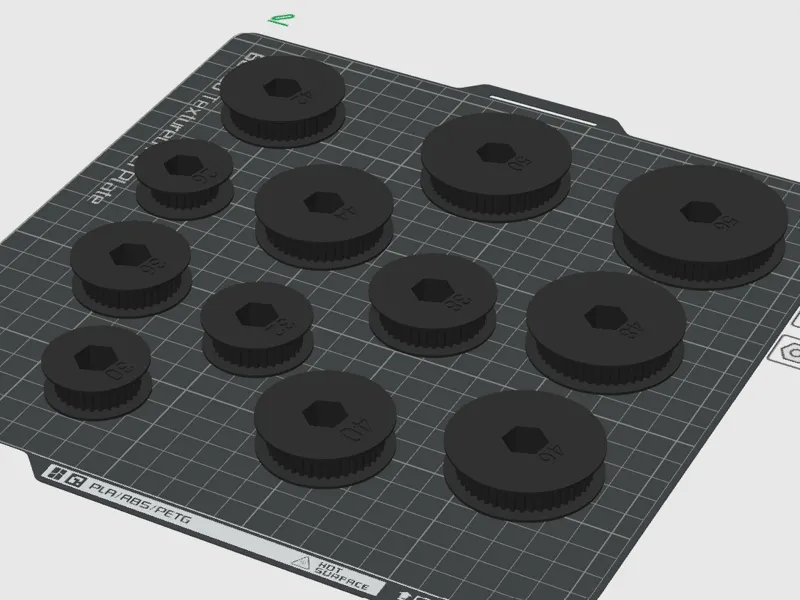 3mm Belt Pulleys for 0.5 Hex Shaft
