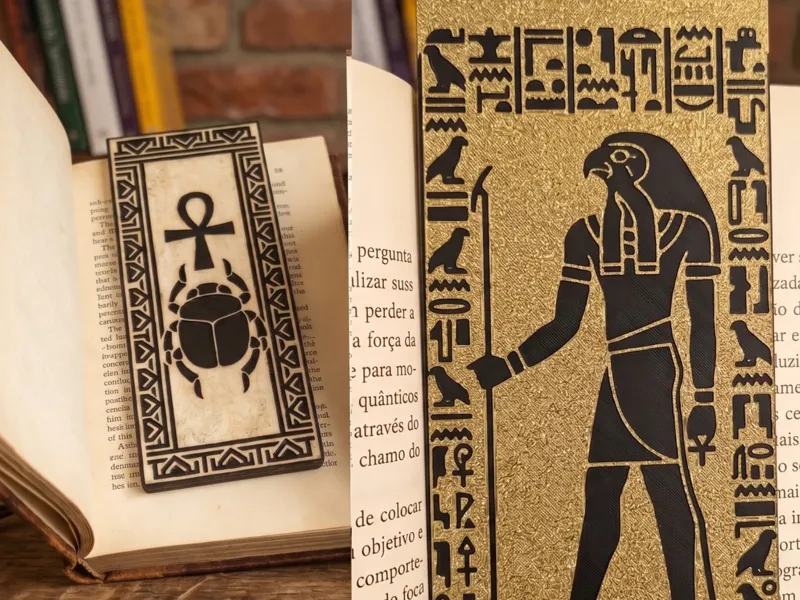 Egyptian Bookmarks | Horus, Hieroglyphs & Scarab