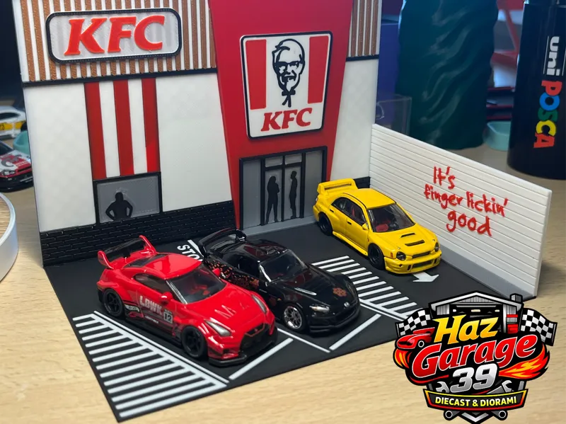 Diorama KFC Parking 1:64