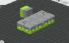 half‑and‑half filament swap 0.2mm layer, 2 walls, 15% infill