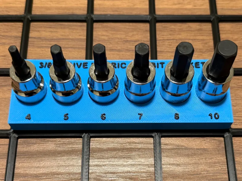 Gridfinity Hex Bit Socket Holder