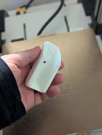 with drill hole and smoth layers on top