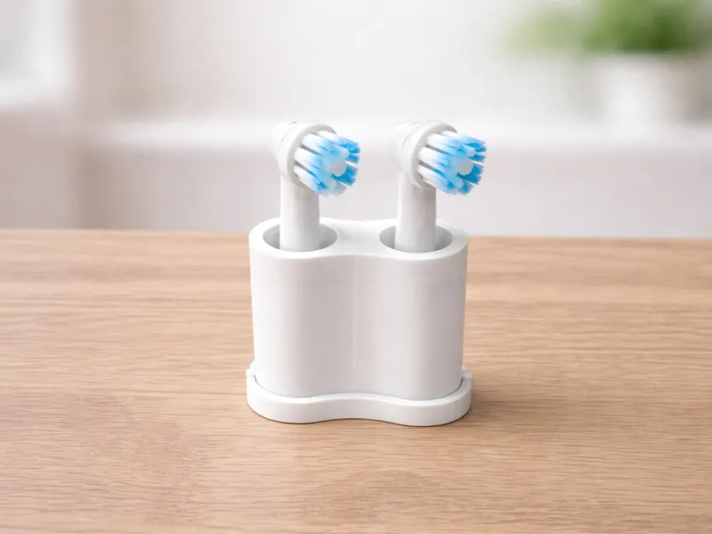 Dual electric toothbrush head holder