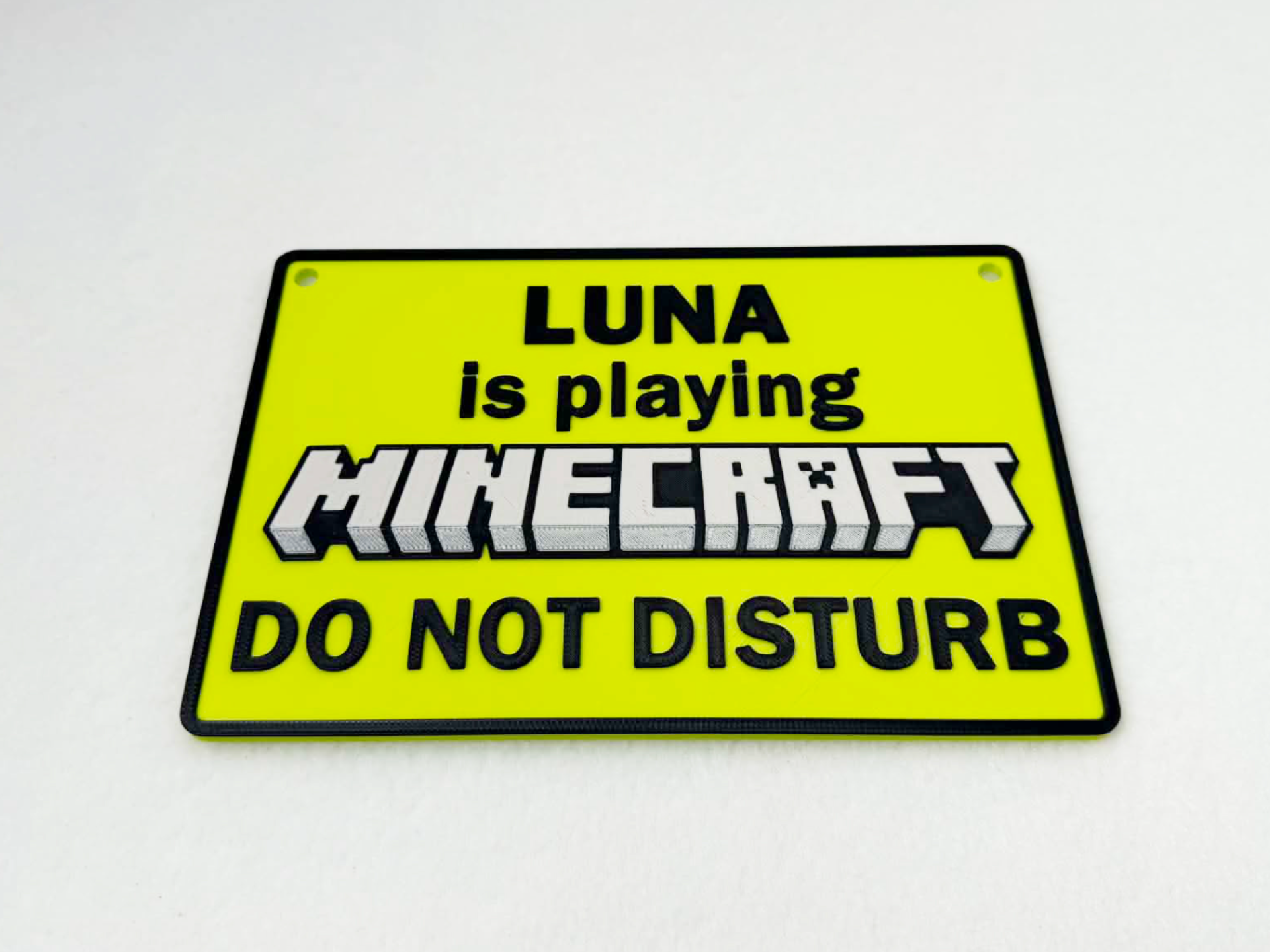 Customizable Minecraft do not disturb sign