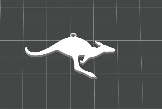 kangaroo pendant/keychain/earring view 3