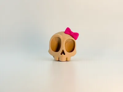 Kawaii Skull With Bow