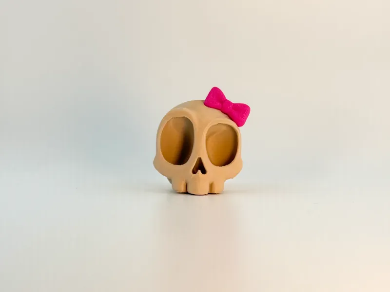Kawaii Skull With Bow