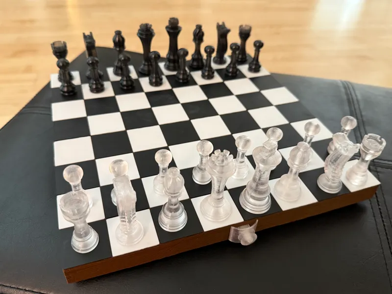 Full Travel Chess Set - Folding Board Box w/ Latch
