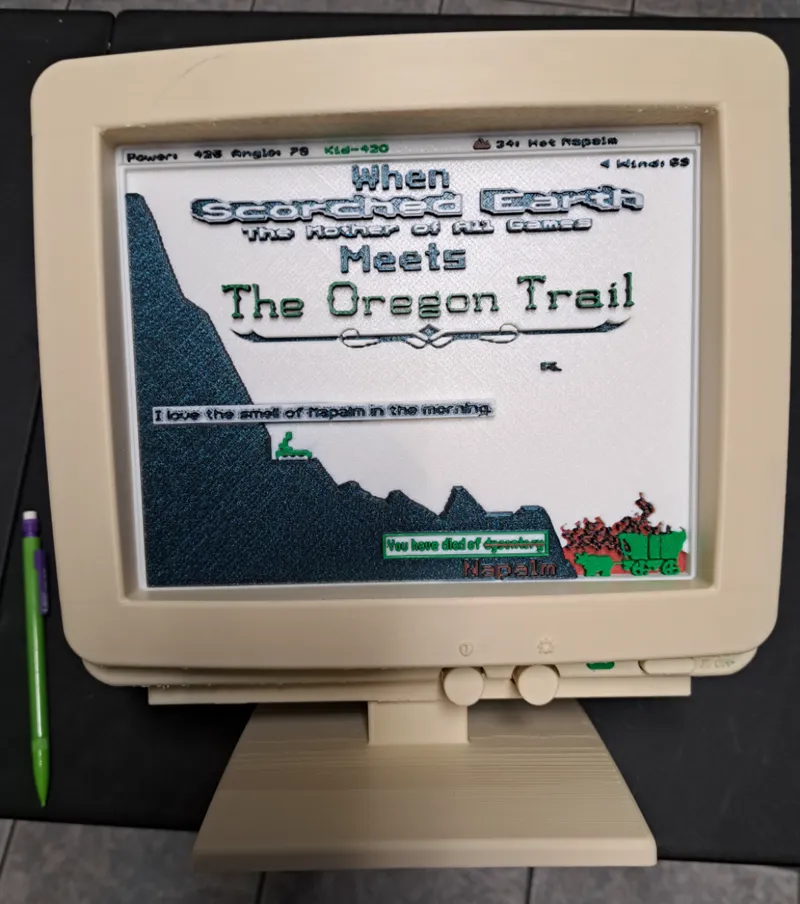 DOS - When Scorched Earth meets Oregon Trail frame