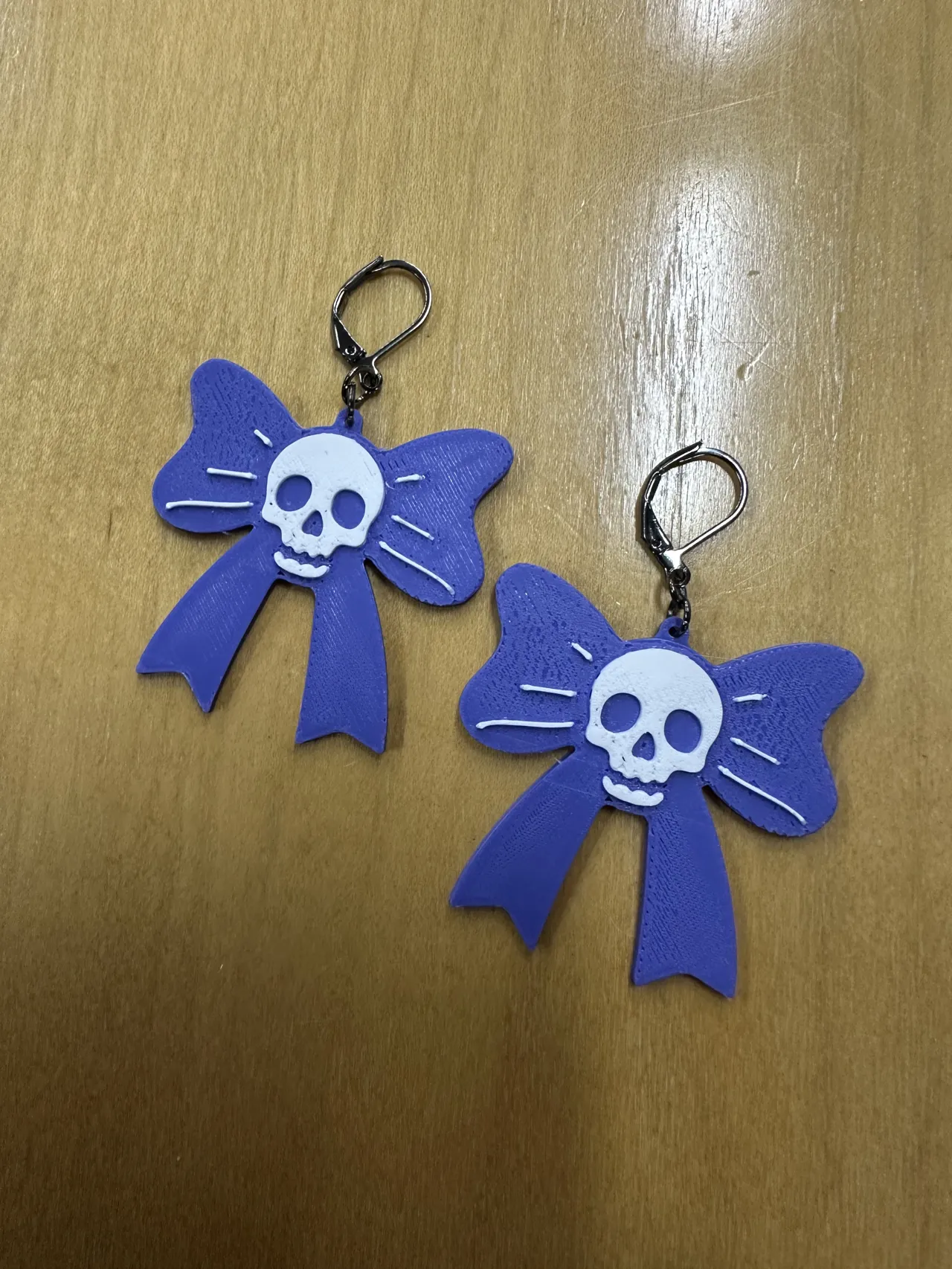 Skull Bow Earrings - Free Commercial License! view 2