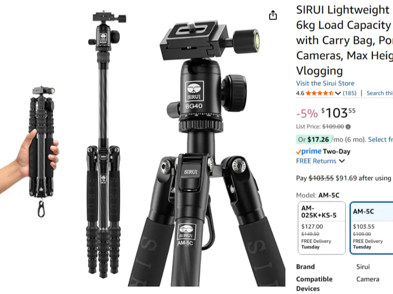 Sirui Travel Tripod Shims, Leg Stops 16mm AM-5C