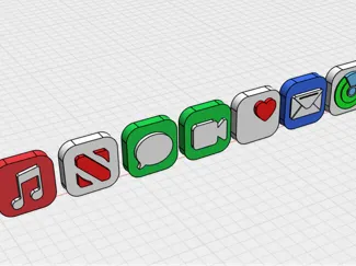 Apple-Style 3D Icon Set (40mm × 40mm)