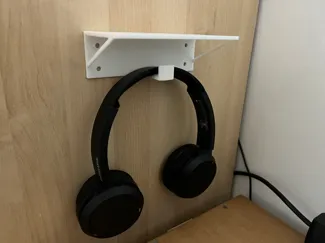 Wall Mounted Headphone Holder with Shelf