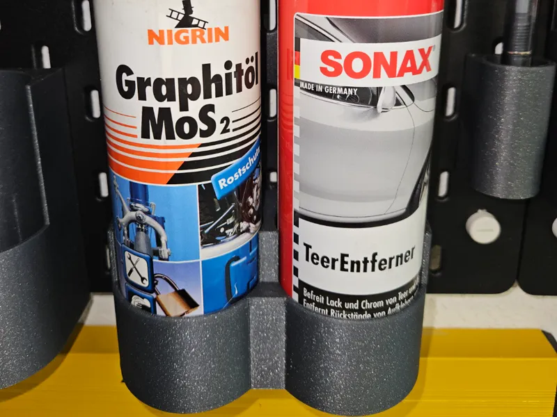 Dosenhalter 65mm 2fach für Ikea Skadis