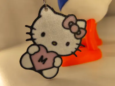 keychain hello kitty letter M