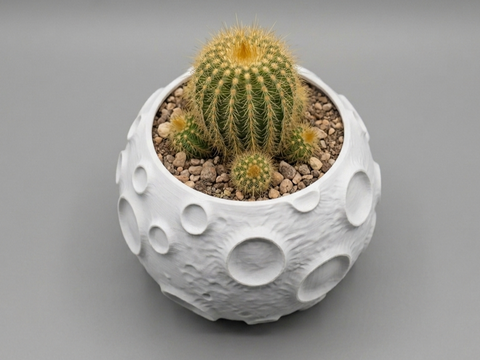 Lunar Surface -  Vase Planter / Desk Organizer