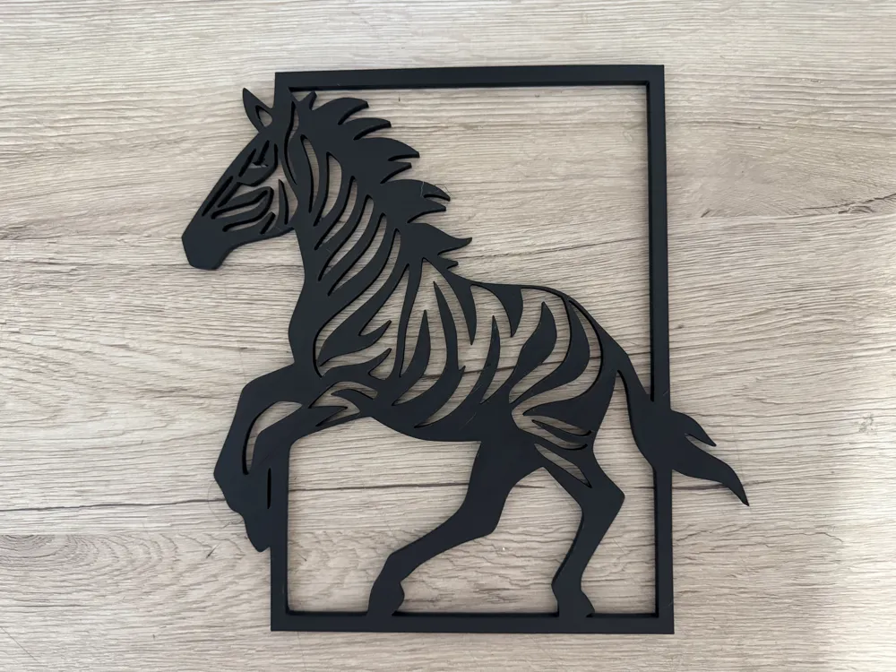 Elegant Zebra Wall Art - Free 3D Print Model - MakerWorld